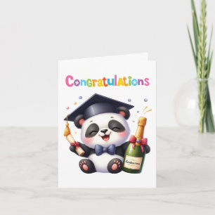 Söta Panda Studenten Grattisar Kort