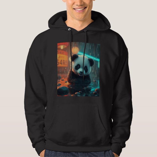 Söta Panda-vibbar Hoodie (Framsida)