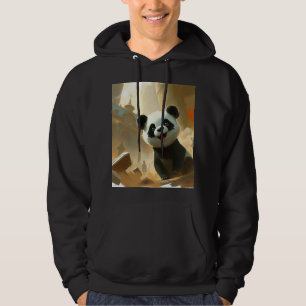 Söta Panda-vibbar Hoodie