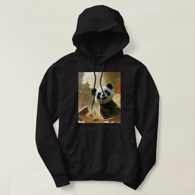 Söta Panda-vibbar Hoodie (Design framsida)