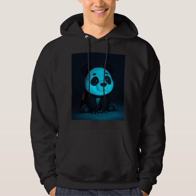 Söta Panda-vibbar Hoodie (Framsida)
