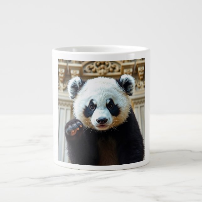 Söta Panda-vibbar Jumbo Mugg (Framsidan)