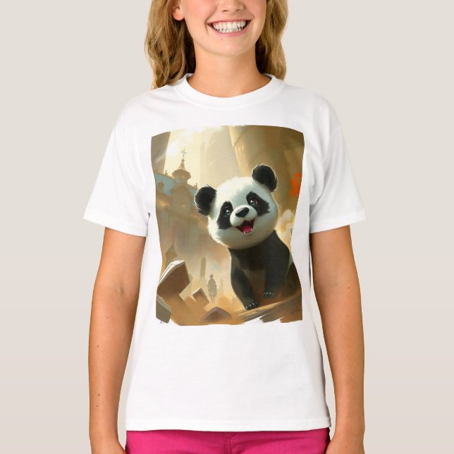 Söta Panda-vibbar T Shirt (Framsida)