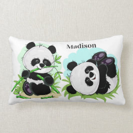 Söta Pandas kuddvar med eget namn Lumbarkudde