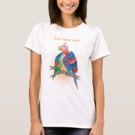 Söta papegojor Glad mors dag T Shirt