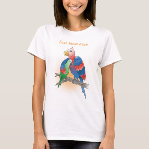 Söta papegojor Glad mors dag T Shirt