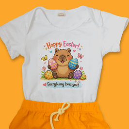 Söta påsk Capybara Ägg Kanin T Shirt