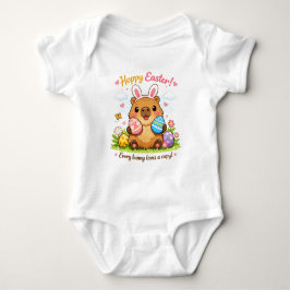 Söta påsk Capybara Ägg Kaninöron T Shirt