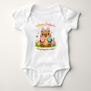 Söta påsk Capybara Ägg Kaninöron T Shirt
