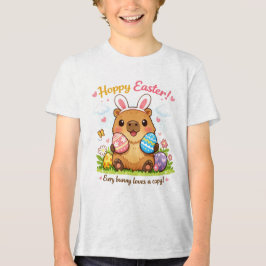 Söta påsk Capybara Ägg Kaninöron T Shirt