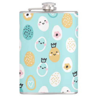 Söta påskäggsmönster Kawaii Pastellägg Fickplunta