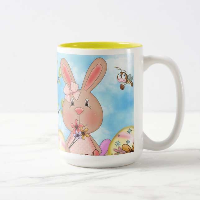 Söta påskharar Två-Tonad mugg (Höger)