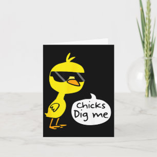 Söta påskkycklingar gräver mig t-shirt Söta påskky Kort
