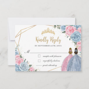 Söta Pastel Blue Rosa Quinceañera-Twillingar Svar