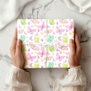 Söta Pastell Fjärilar i Flykt Presentpapper
