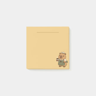 Söta Pastellfärgade Barista Capybara Post-it-lappa Post-it Block