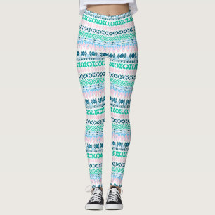 Söta pastellkonstmönster leggings