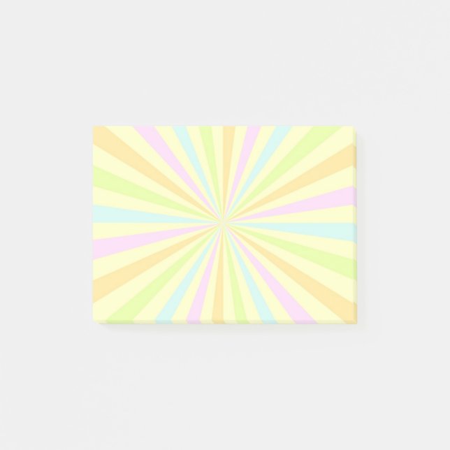 Söta Pastellkritor Spinning Wheel Burst Post-it Block (Framsida)