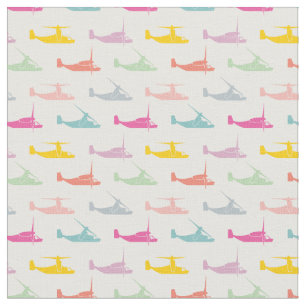 Söta Pastels V-22 Osprey Mönster Tyg