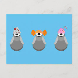 Söta Penguins Vykort