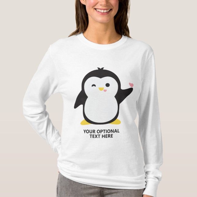 Söta penguinskjortor av anpassningsbar t shirt (Framsida)