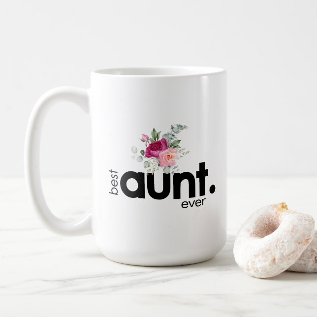 Söta Peonies Best Moster någonsin 15 oz-kaffe Mugg (Med munk)