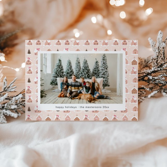 Söta pepparkakshus Foto Julkort (Skapare uppladdad)