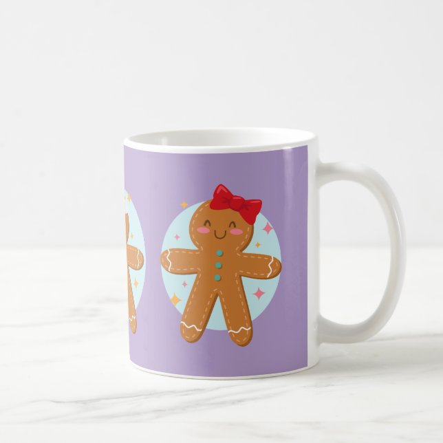 Söta Pepparkakspar Kakkonst Ritning Kaffemugg (Höger)