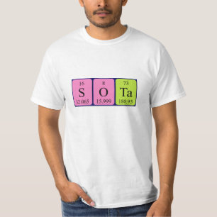 Sota Periodisk skjorta bord namn Tee Shirt