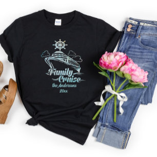 Söta Personlig Familj Kryssningsfartyg Familjeresa T Shirt