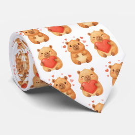 Söta personliga akvarellhjärtan Capybara Slips