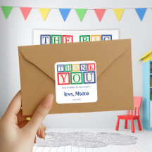 Söta personliga primära block Tack