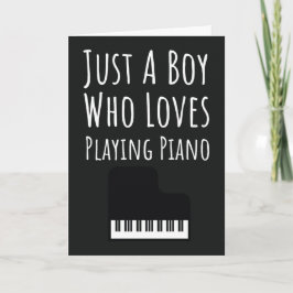 Söta pianospelarkort för småpojkar pianist barn kort