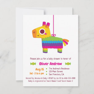 Söta Pinata Godis Fiesta Barnkalas Inbjudningar
