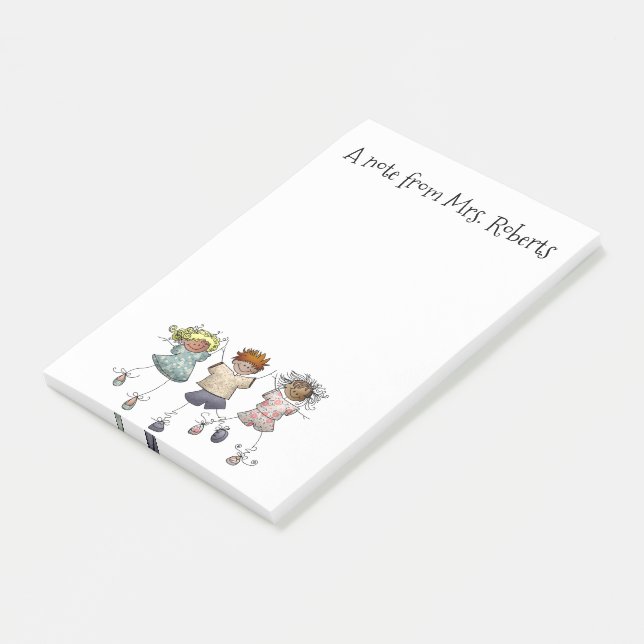 Söta Pinfigurer Post-it Block (Vinklad)