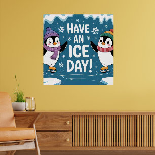 Söta pingviner Isdansande Tecknad film, Ha en isda Poster