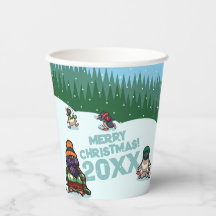Söta pingviner lägger till året God Jul! Vinter