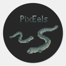Söta "PixEels" Pixeliserade Ålar Grafik