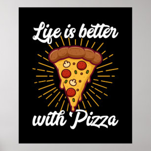 Söta pizza life ord art Business Vendors Poster