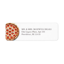 Söta Pizza Returadress Etiketterna Etikett