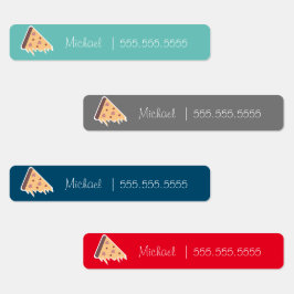 Söta Pizza Skolklass Lunch Namn Nummer Etiketter