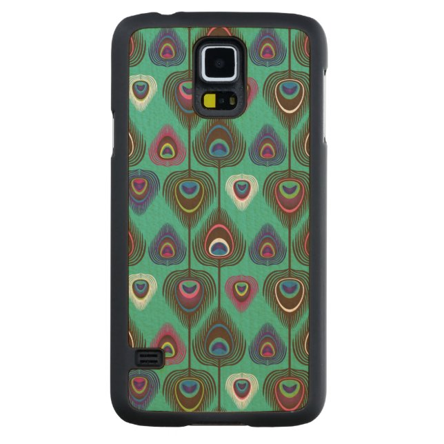 Söta pjäsdukar mönster carved lönn galaxy s5 skal (Baksidan)