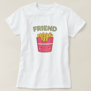 Söta pommes frites för bästa vänner t shirt