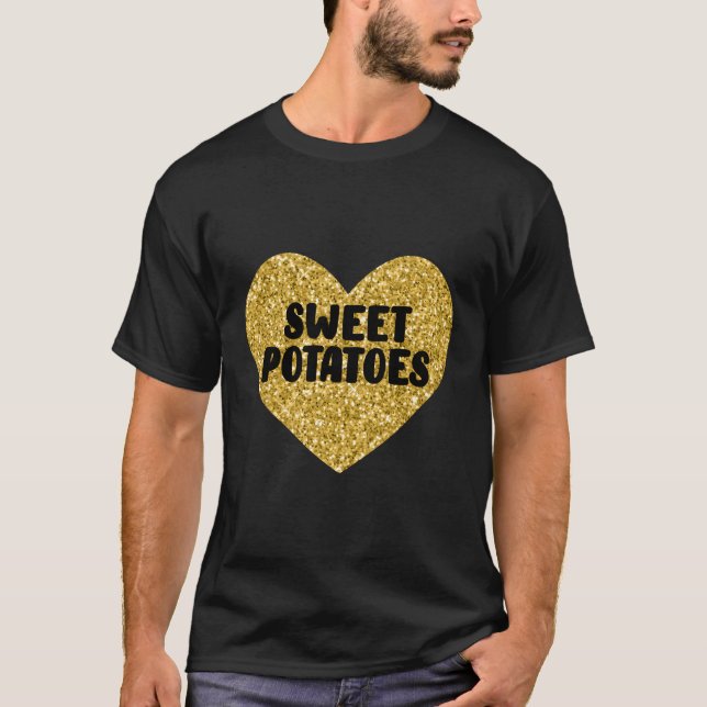 Söta Potatisar Jag älskar Söta Potatisar Mat T Shirt (Framsida)