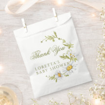 Söta Prästkragar Blommig Baby Shower Tack