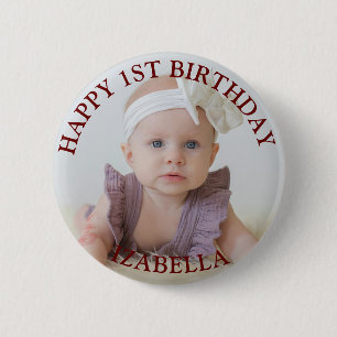 Söta presenter Glad 1-årsdag  Knapp