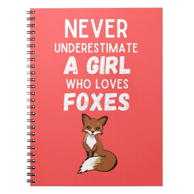 Söta presentidéer med räv för små flickor trendigt anteckningsbok (Framsidan)