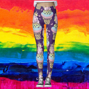 Söta Pride Enhörnings Leggings