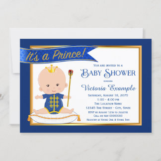 Söta prinsbabykalasinbjudningar inbjudningar
