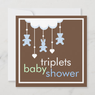 Söta provdockor Boys Mobile Baby Shower-inbjudan Inbjudningar